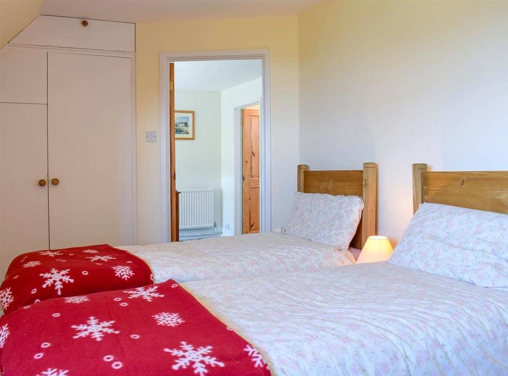 Twin bedroom at Sea View Lodge in Rousdon, near Lyme Regis, Devon