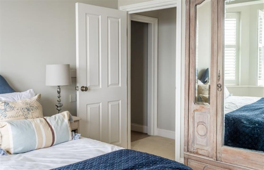 Bedroom four with 6’ super-king size bed that can be made as a twin upon prior request at Sea View Manor, Mundesley near Norwich