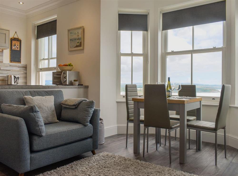 Open plan living space at Sea View Sanctuary in Scarborough, North Yorkshire