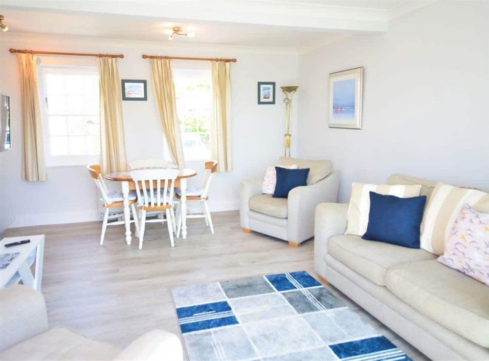 Open plan living space at Sea View in St Mawes, Cornwall