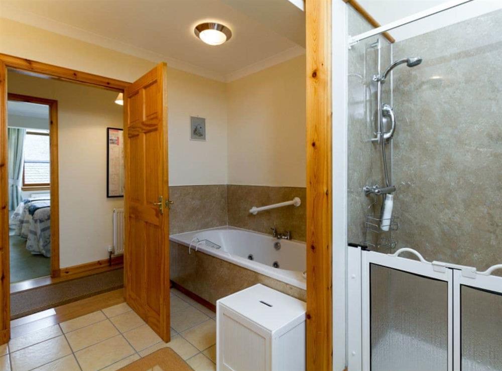 Bathroom with shower at Seabird Cottage in Broadford, Isle of Skye., Isle Of Skye