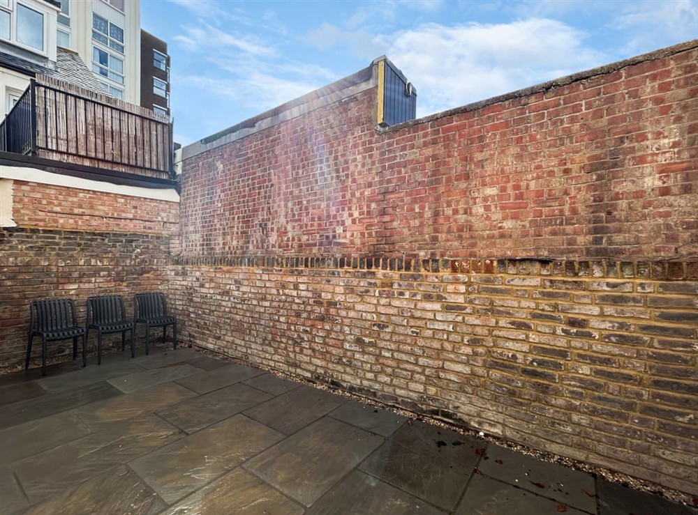Patio at Seabreeze Retreat in Worthing, West Sussex