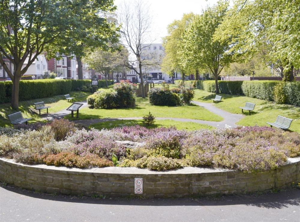Picturesque gardens in the square at Seabreeze in Scarborough, North Yorkshire