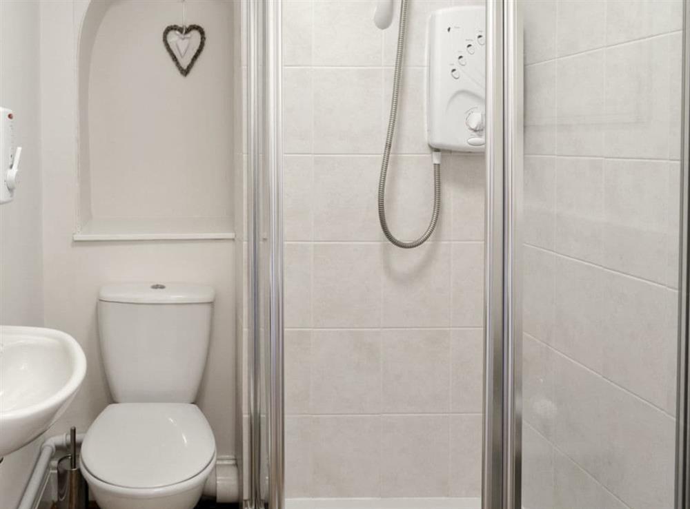 Shower room with walk-in shower cubicle at Seabreeze in Scarborough, North Yorkshire