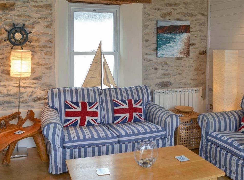 Well presented living/ dining room at Seacharm in Gorran Haven, Cornwall