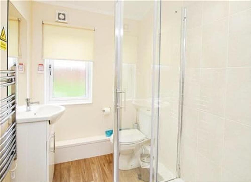 Shower room at Seacoast 2 in Bacton, Norfolk