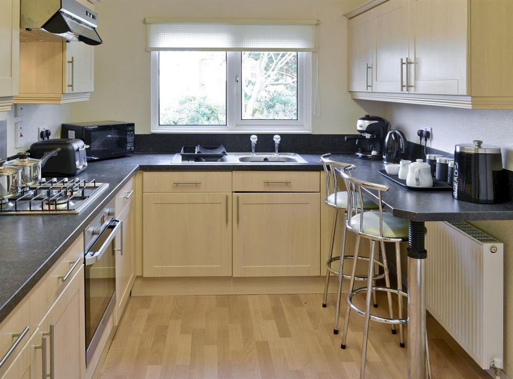 Modern fitted kitchen at Seacroft in East Runton, near Cromer, Norfolk