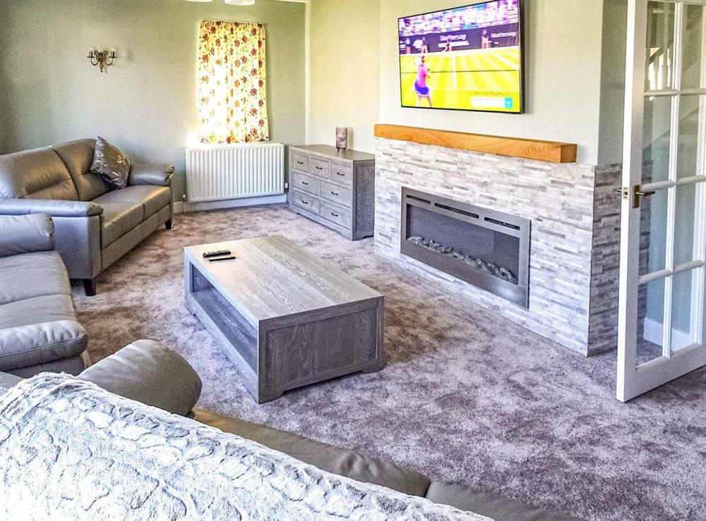 Living room at Seacroft Lodge in Skegness, Lincolnshire