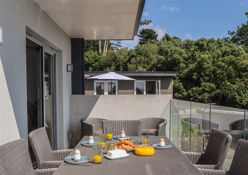 Enjoy a cup of tea on the patio at Seacroft, Wellswood near Torquay