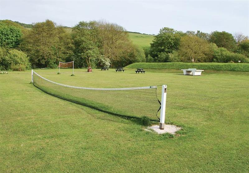 Badminton at Seadown Park in Dorset, South West of England