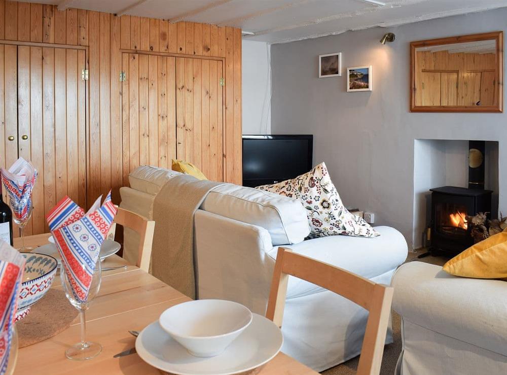 Cosy and comfortable living/dining room at Seadrift in New Quay, Cardigan, Dyfed