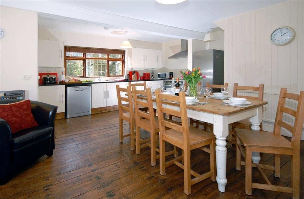 The kitchen at Seafields in New Quay, near Cardigan, Dyfed