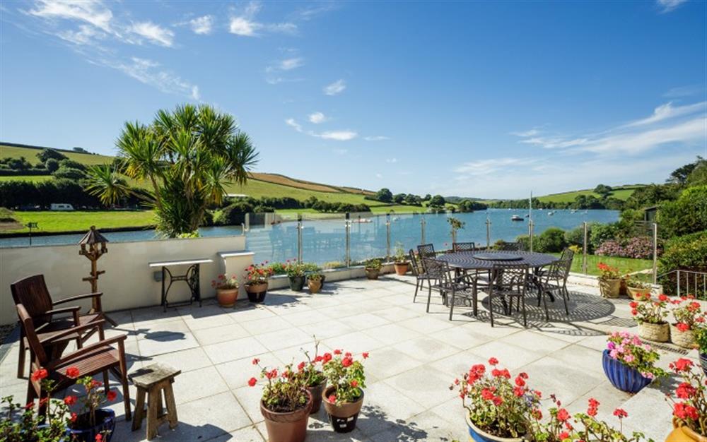 Stunning views from the terrace at Seaflowers in Frogmore