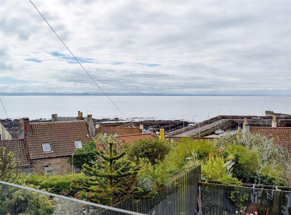 Brilliant sea views from the bedroom at Seaforth View in St Monans, near Anstruther, Fife