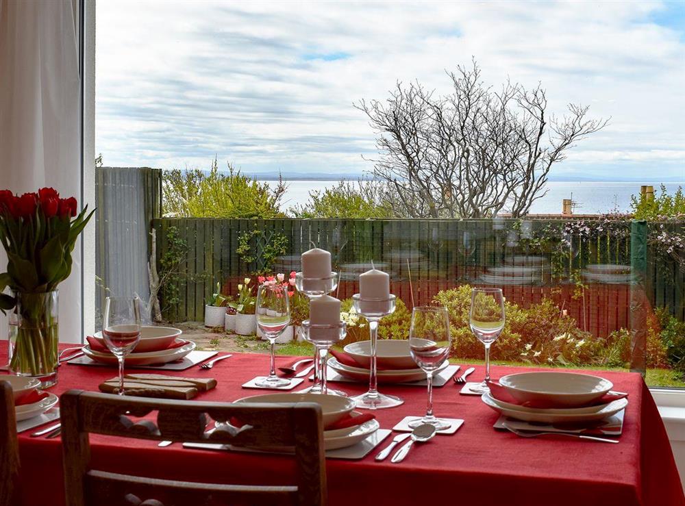 Charming dining area with sea views at Seaforth View in St Monans, near Anstruther, Fife