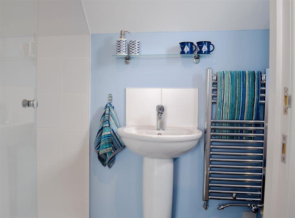 En-suite shower room at Seaforth View in St Monans, near Anstruther, Fife