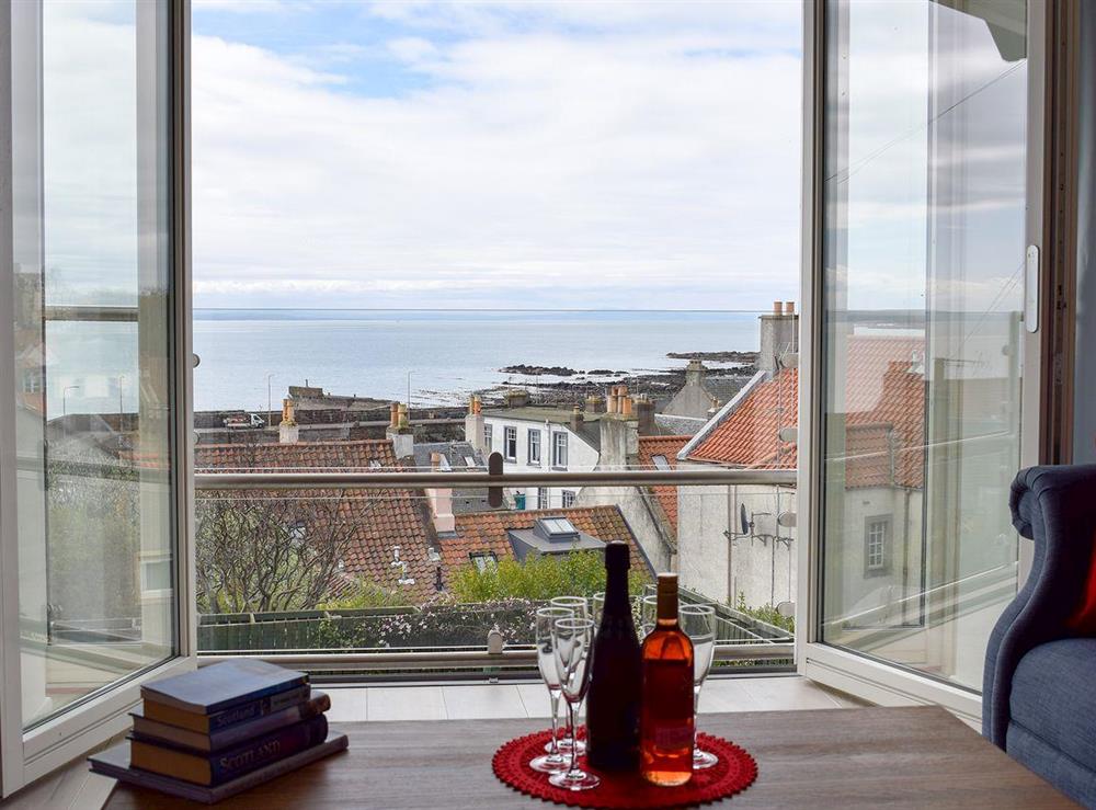 Stunning sea views from the living area (photo 2) at Seaforth View in St Monans, near Anstruther, Fife