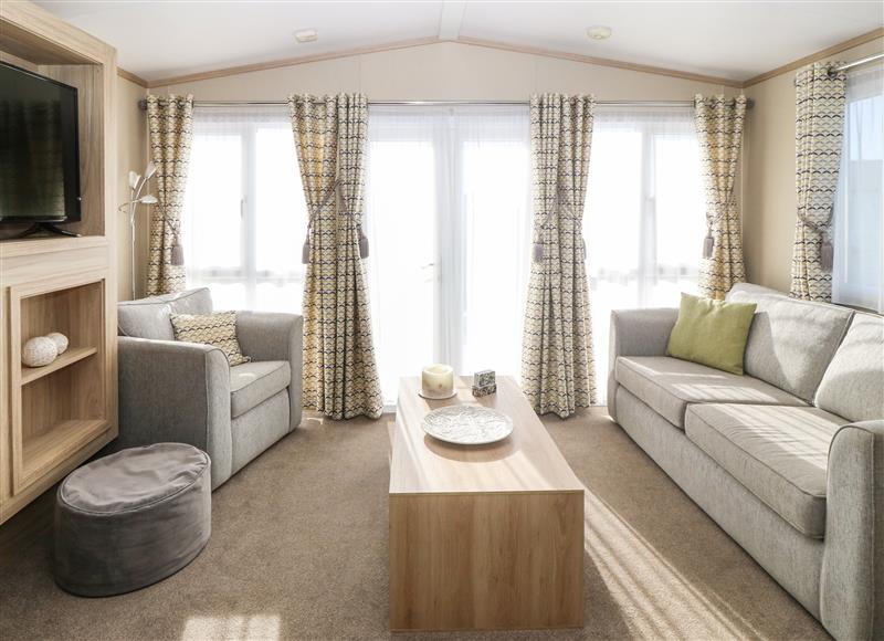 The living area at Seafront Holiday Home 2, Pwllheli