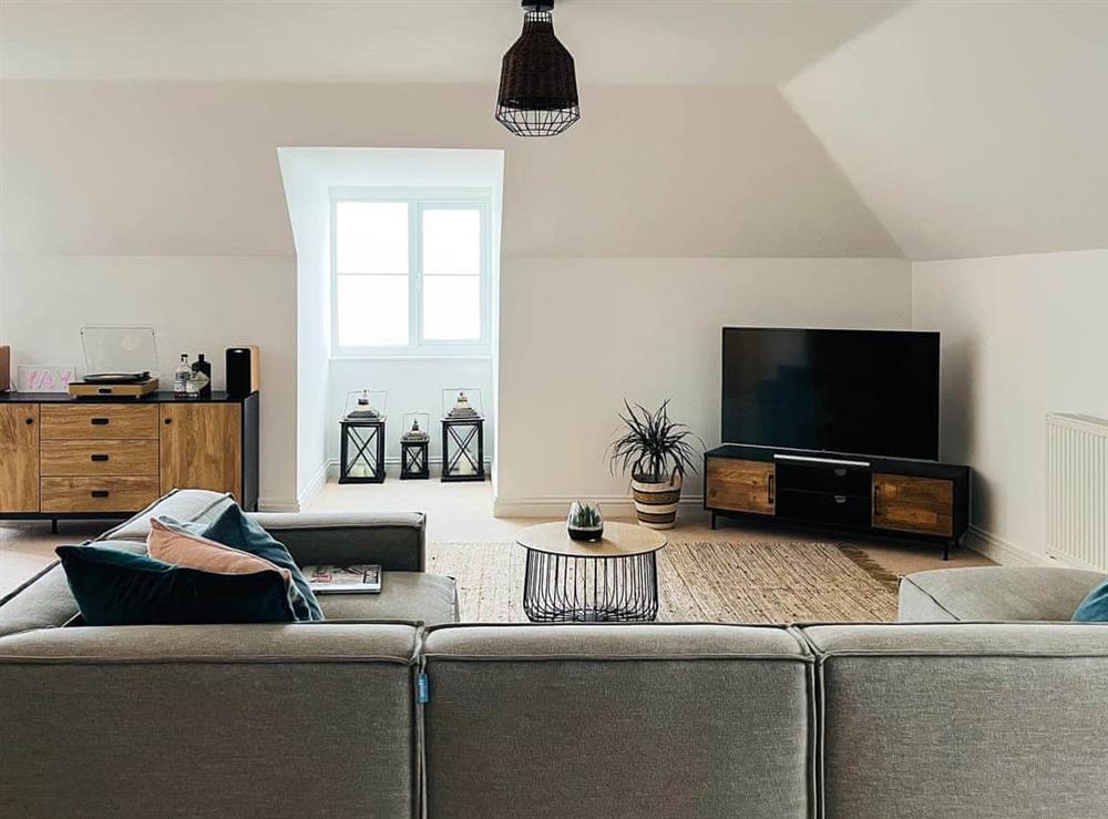 Open plan living space at Seagazy in Newquay, Cornwall