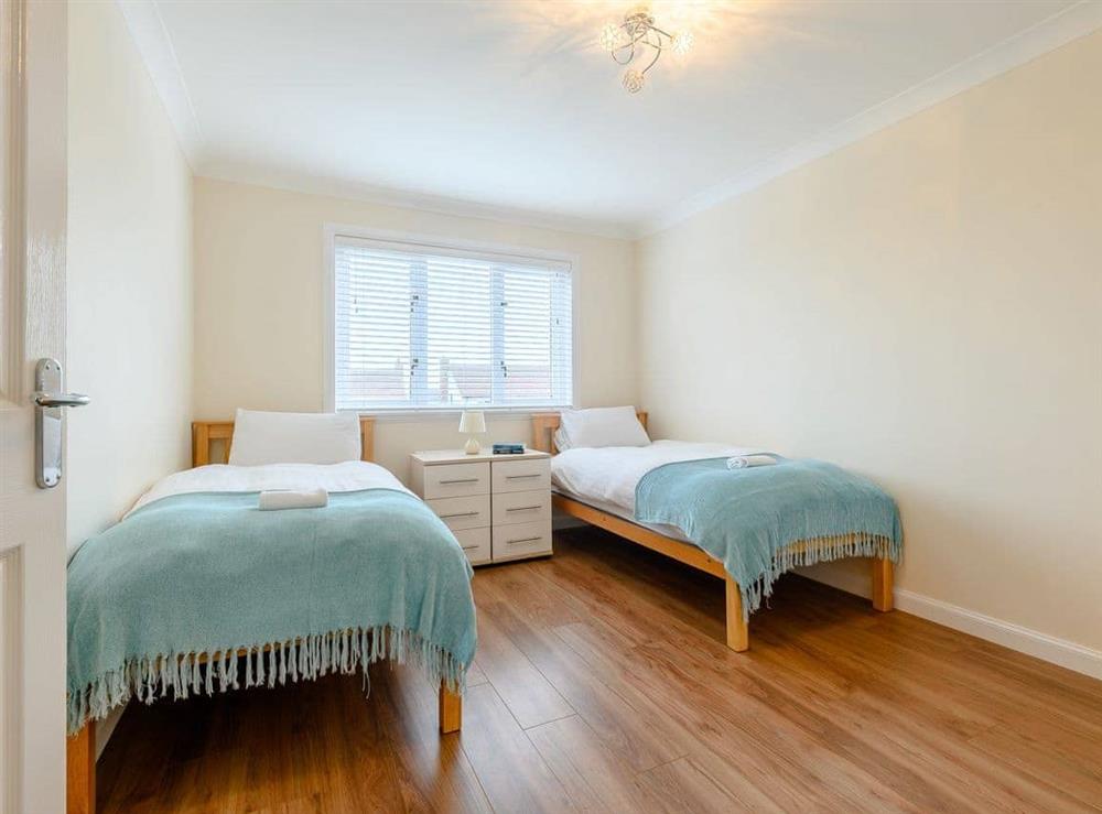 Twin bedroom at Seaglass House in Beadnell, Northumberland