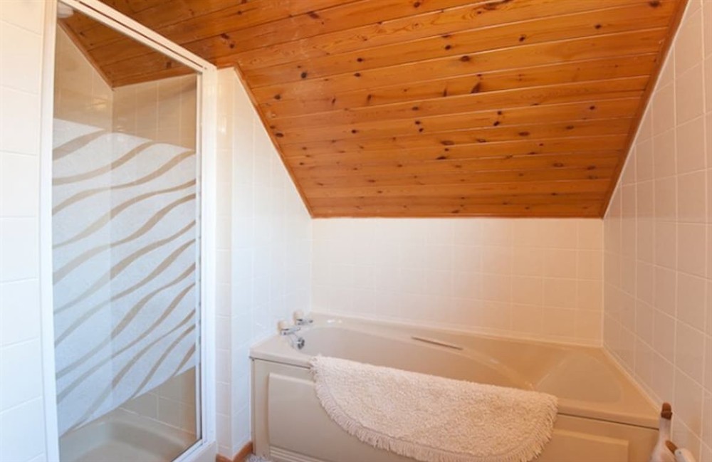 Bathroom at Seagreen Lodge in Portscatho, Cornwall