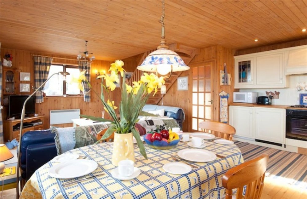 Dining Area at Seagreen Lodge in Portscatho, Cornwall