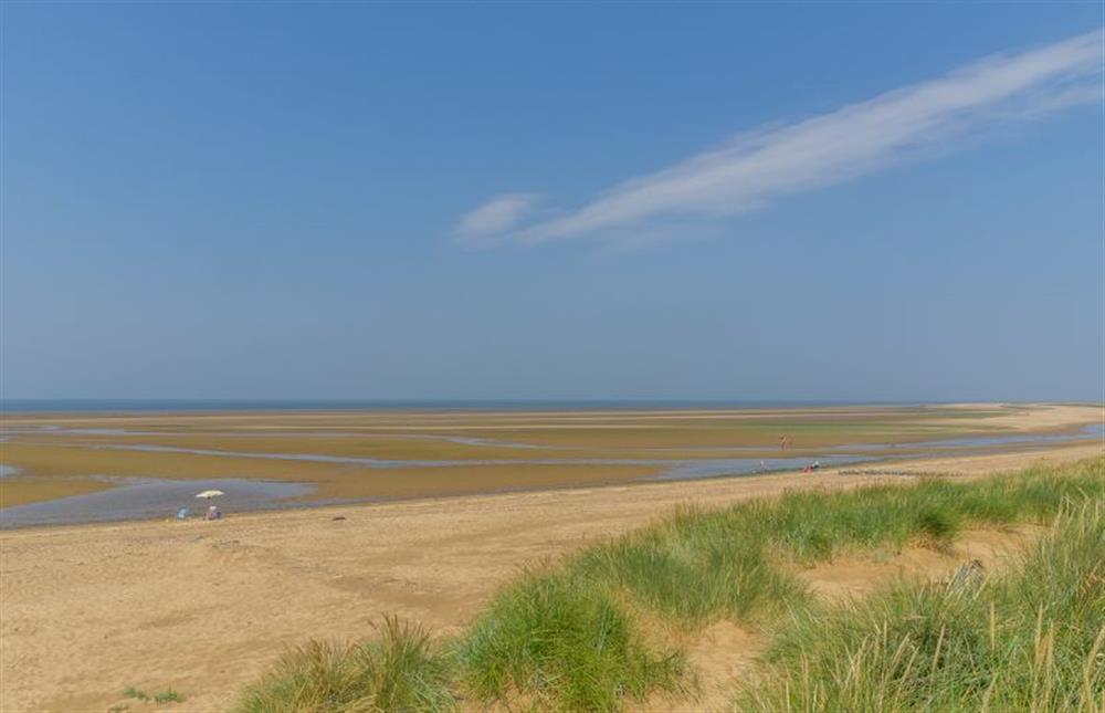 Old Hunstanton beach is glorious on a warm summerfts day at Seagull Cottage, Hunstanton