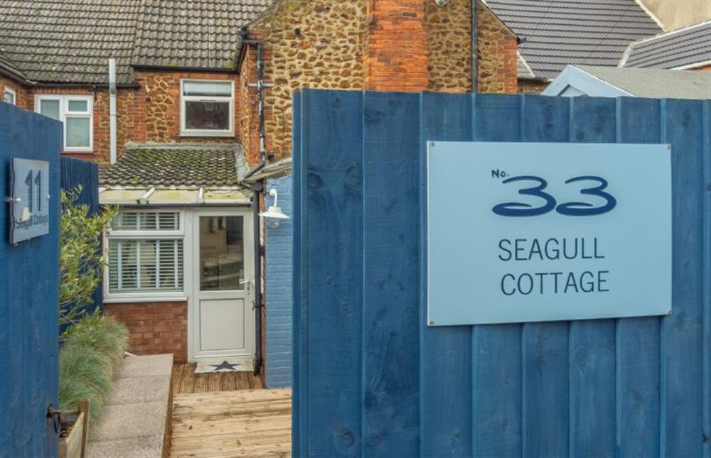 Rear entrance to Seagull Cottage