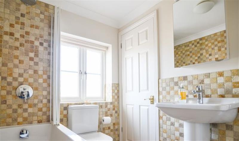 This is the bathroom at Seagull Cottage, Lyme Regis