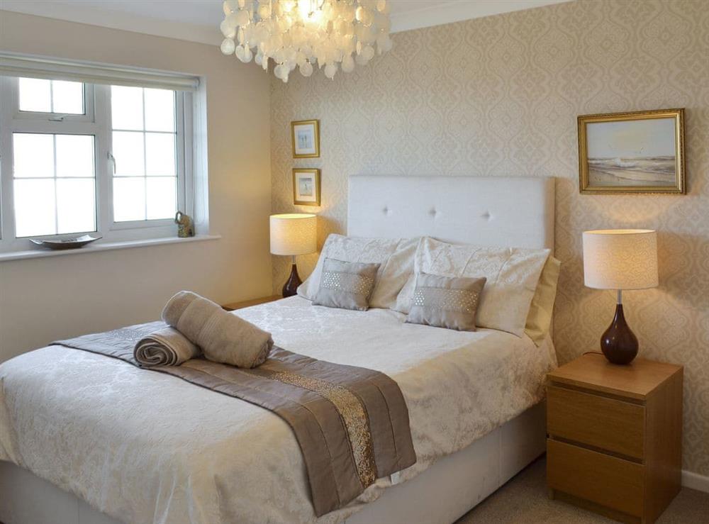 Relaxing double bedroom at Seagull Cottage in Portreath, Cornwall