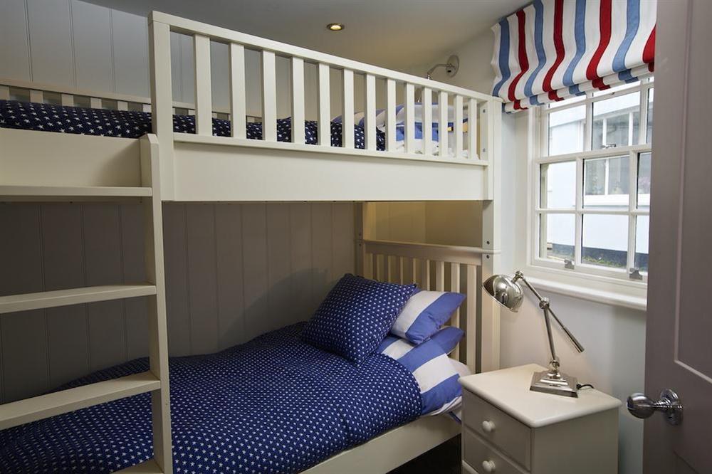 Bunk bedded room (top bunks not in use) at Seagull Cottage in , Salcombe
