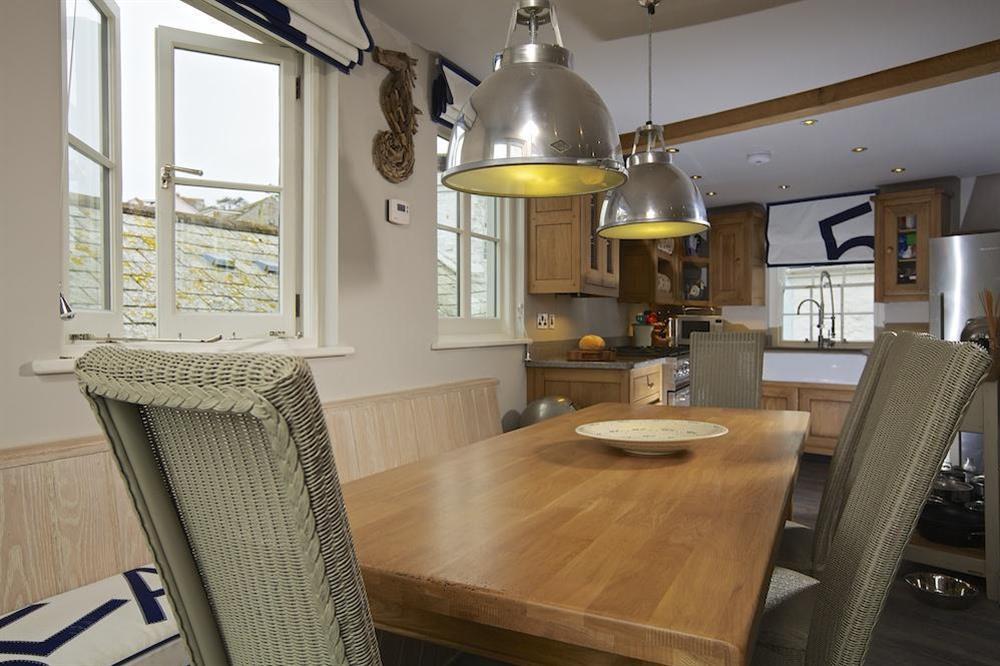 Dining area and kitchen at Seagull Cottage in , Salcombe