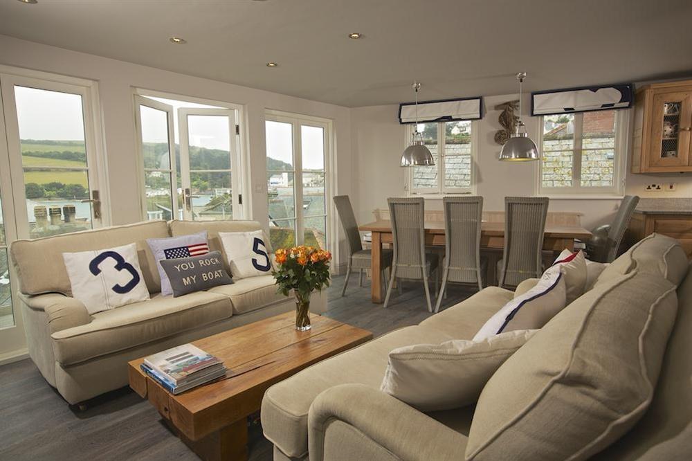 Lounge and dining area at Seagull Cottage in , Salcombe