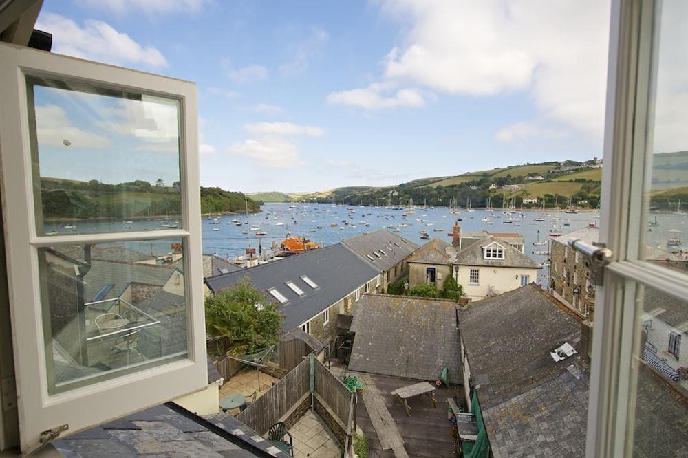 View from the top floor bedroom at Seagull Cottage in , Salcombe