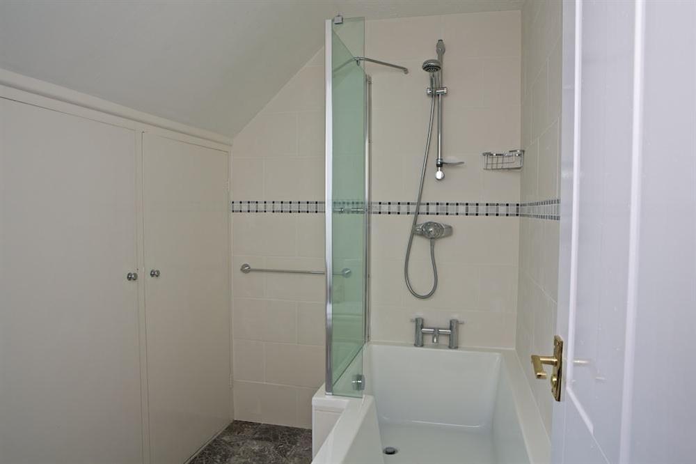 Newly refurbished, fully tiled bathroom at Seagulls (Salcombe) in Fore Street, Salcombe