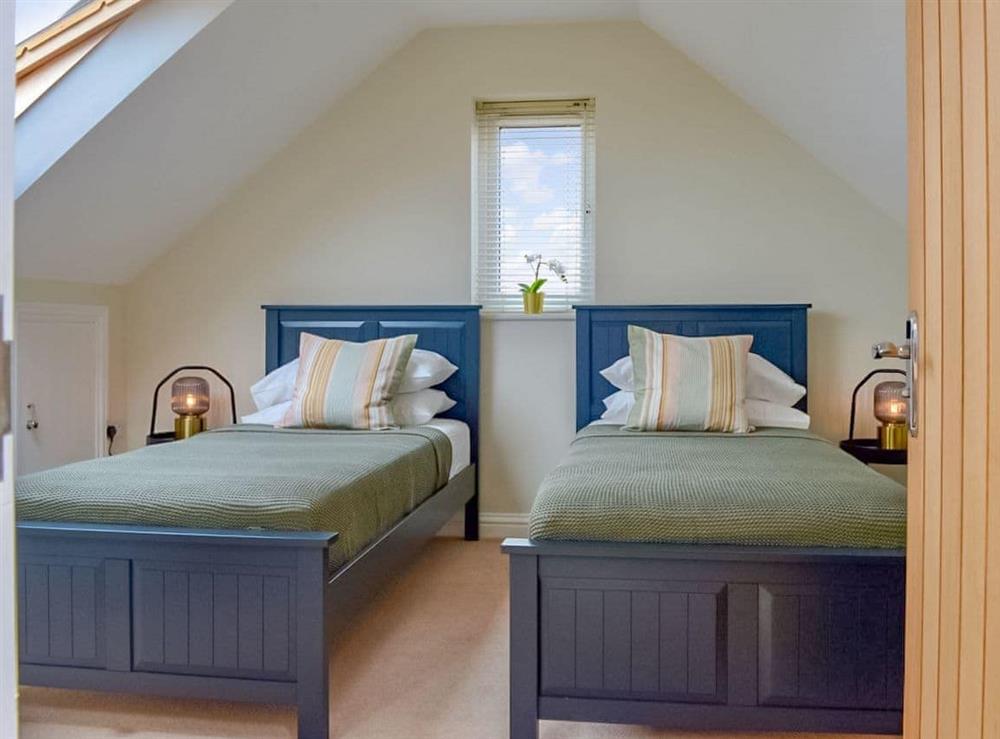 Twin bedroom at SeaHardy in Greatstone, Kent