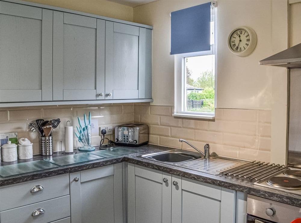 Kitchen at Seahorse Chalet in Humberston Fitties, near Grimsby, South Humberside
