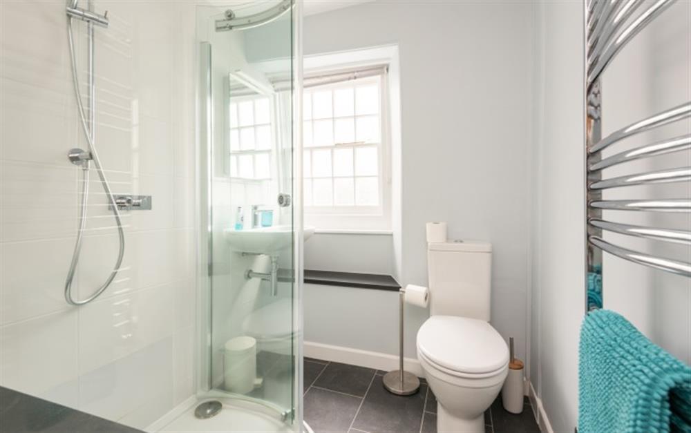 Family shower room at Seahorse Cottage (30 Fore Street) in Salcombe