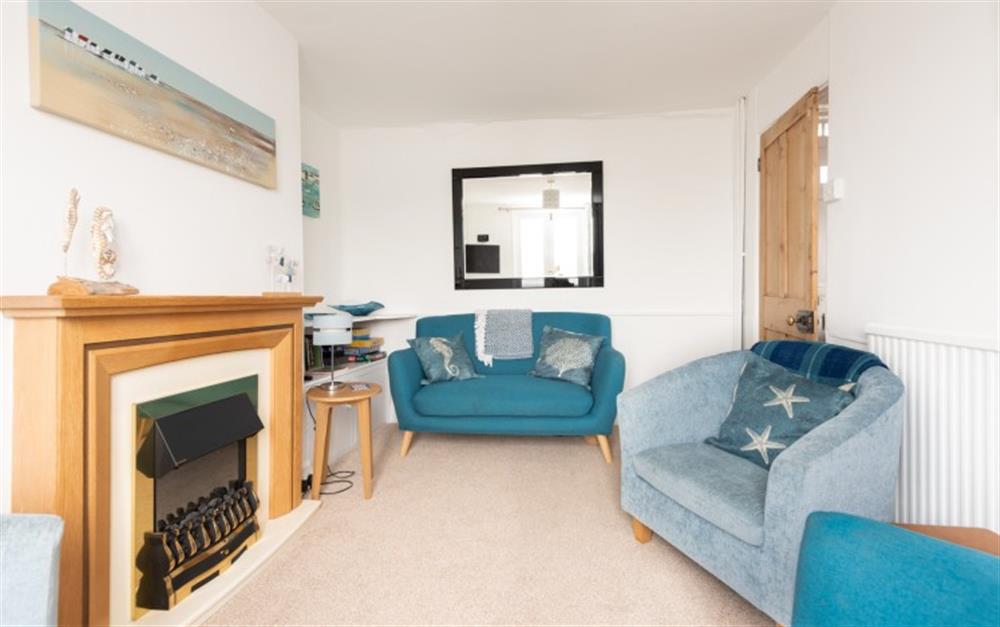 Relax in the living area at Seahorse Cottage (30 Fore Street) in Salcombe