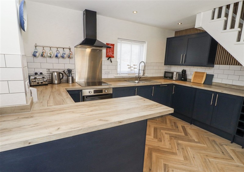 This is the kitchen at Seahorse Cottage, Beadnell