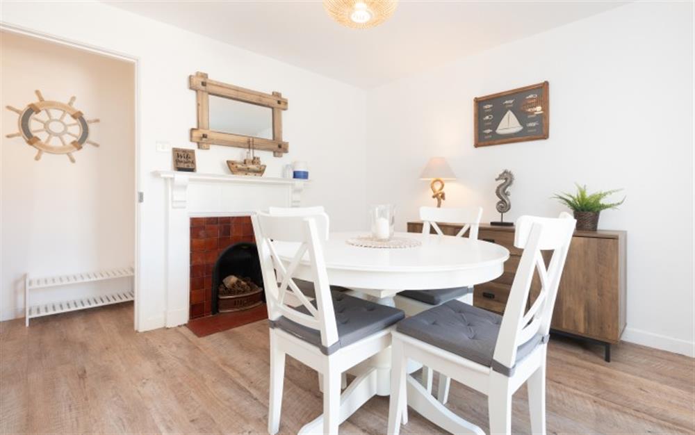 Separate dining room at Seahorse Cottage in Lyme Regis