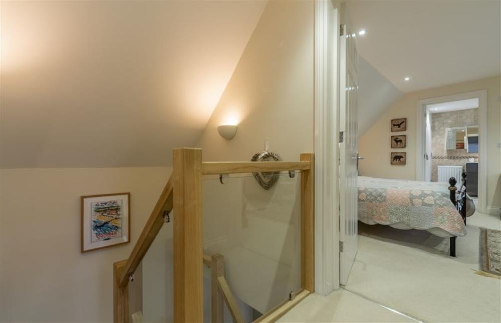 First floor: Landing with master bedroom ahead at Seahorse Stables, Overstrand near Cromer