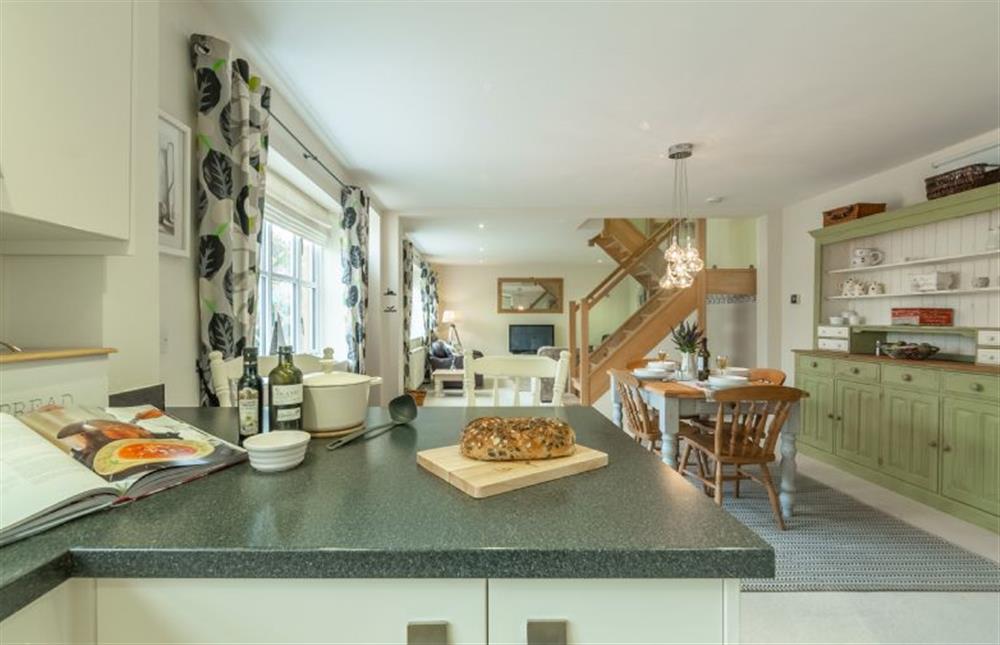 Ground floor: From the kitchen looking to the dining area at Seahorse Stables, Overstrand near Cromer