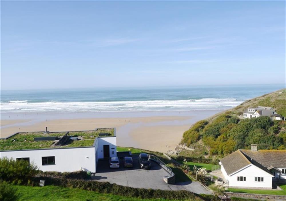 View from the living room at Seahorses in Mawgan Porth