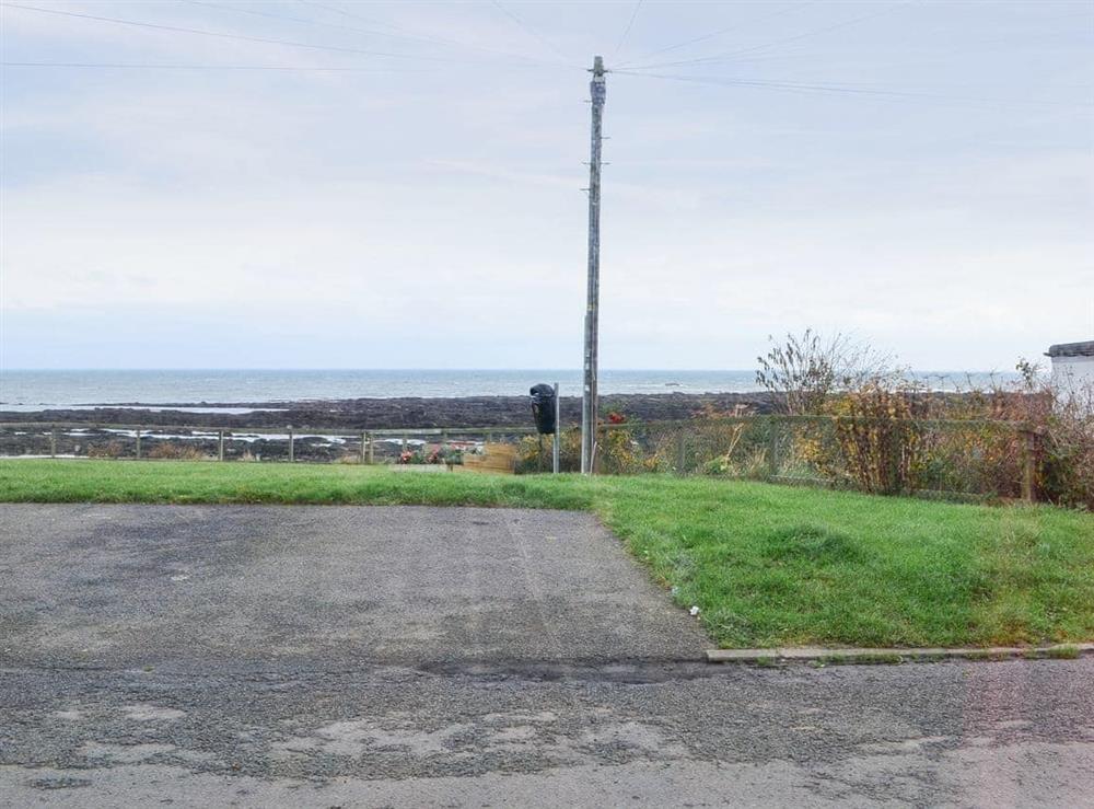 Parking area across from the property at Seal View in Burnmouth, near Eyemouth, Berwickshire