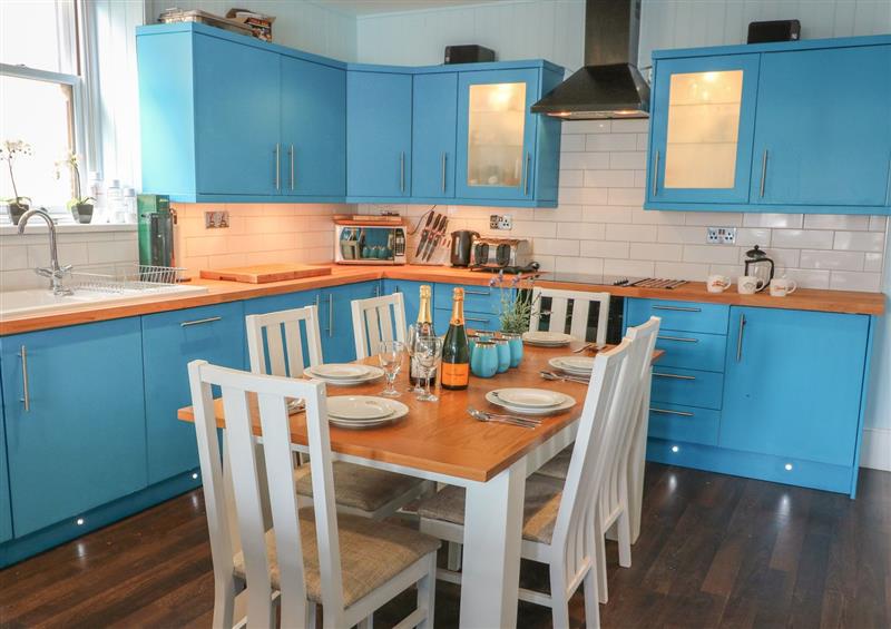 This is the kitchen at Sealark, Salcombe