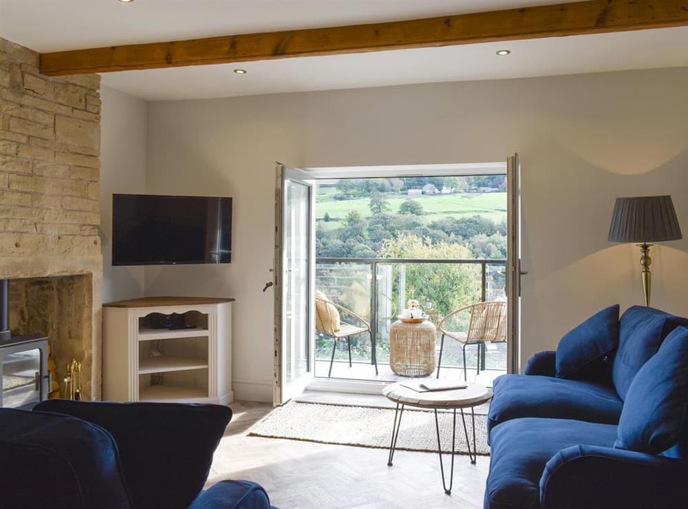 Living area at Seamstress Cottage in Ripponden, West Yorkshire