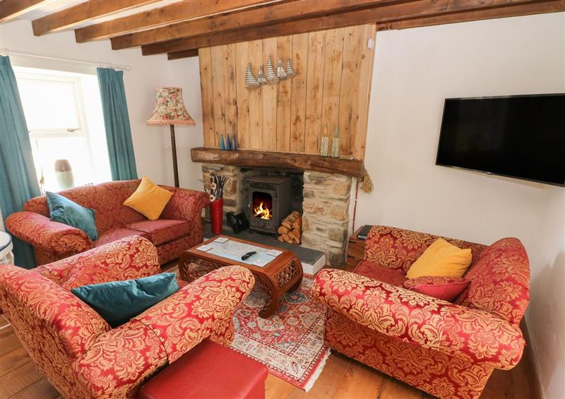 The living area at Seapickle Cottage, Llangwm