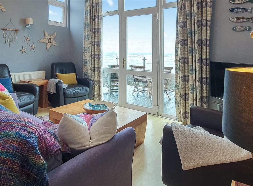 Living area at Seapool Retreat in Westward Ho!, Devon