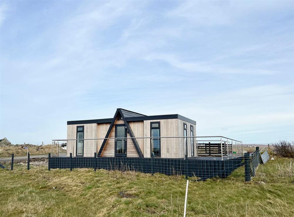 Exterior at Seas the Day Lodge in North Uist, Outer Hebrides, Isle Of North Uist